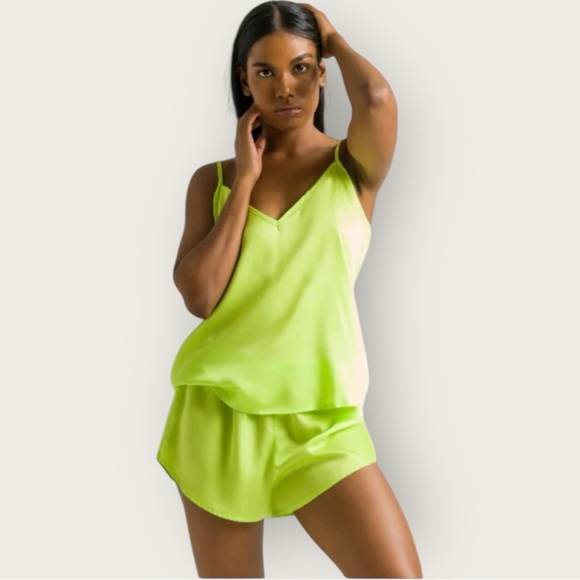 NWT | Ettitude | Signature Sateen Shorties | Lime Green | Small - Picture 12 of 12